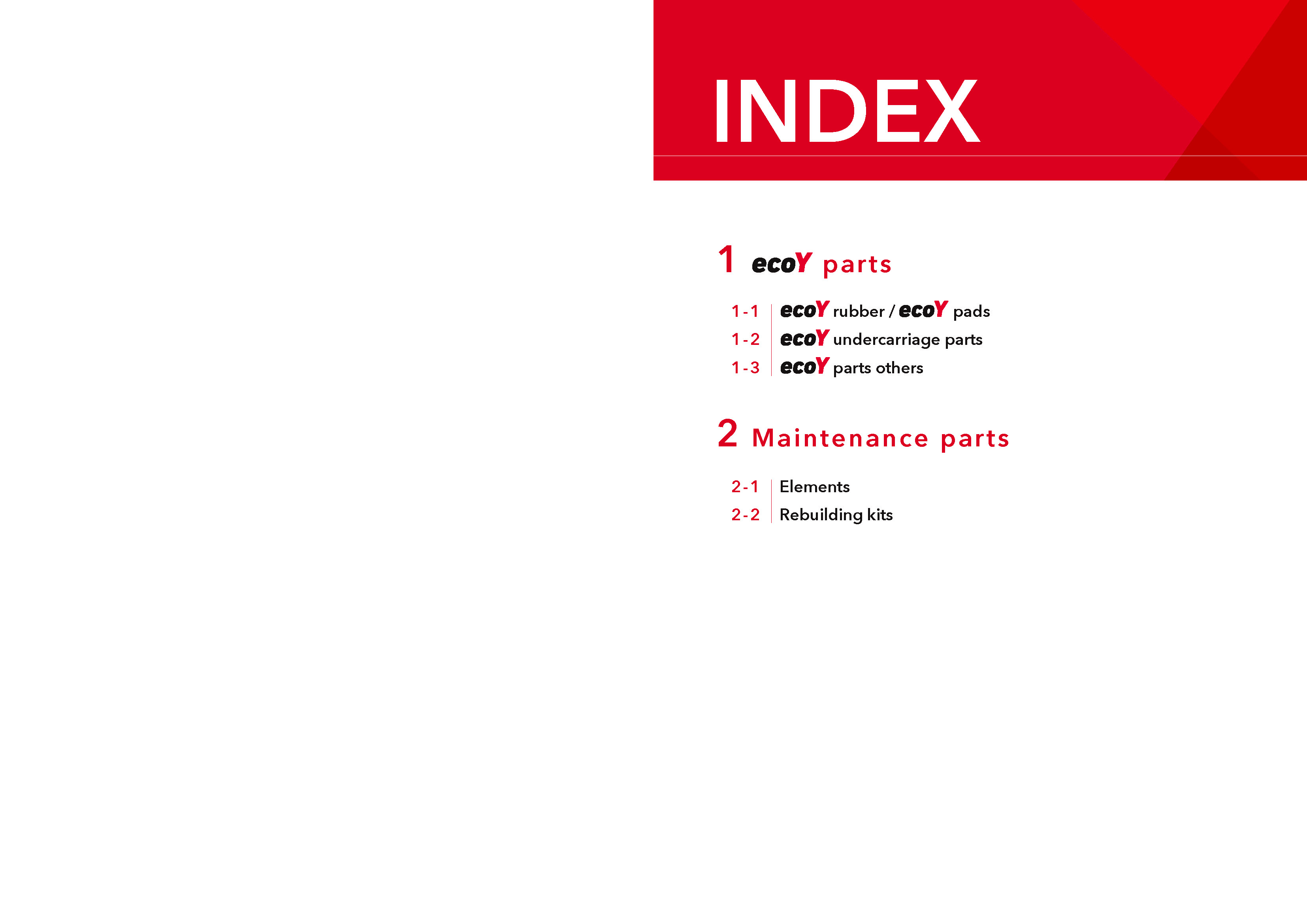 Índice de piezas ecoY