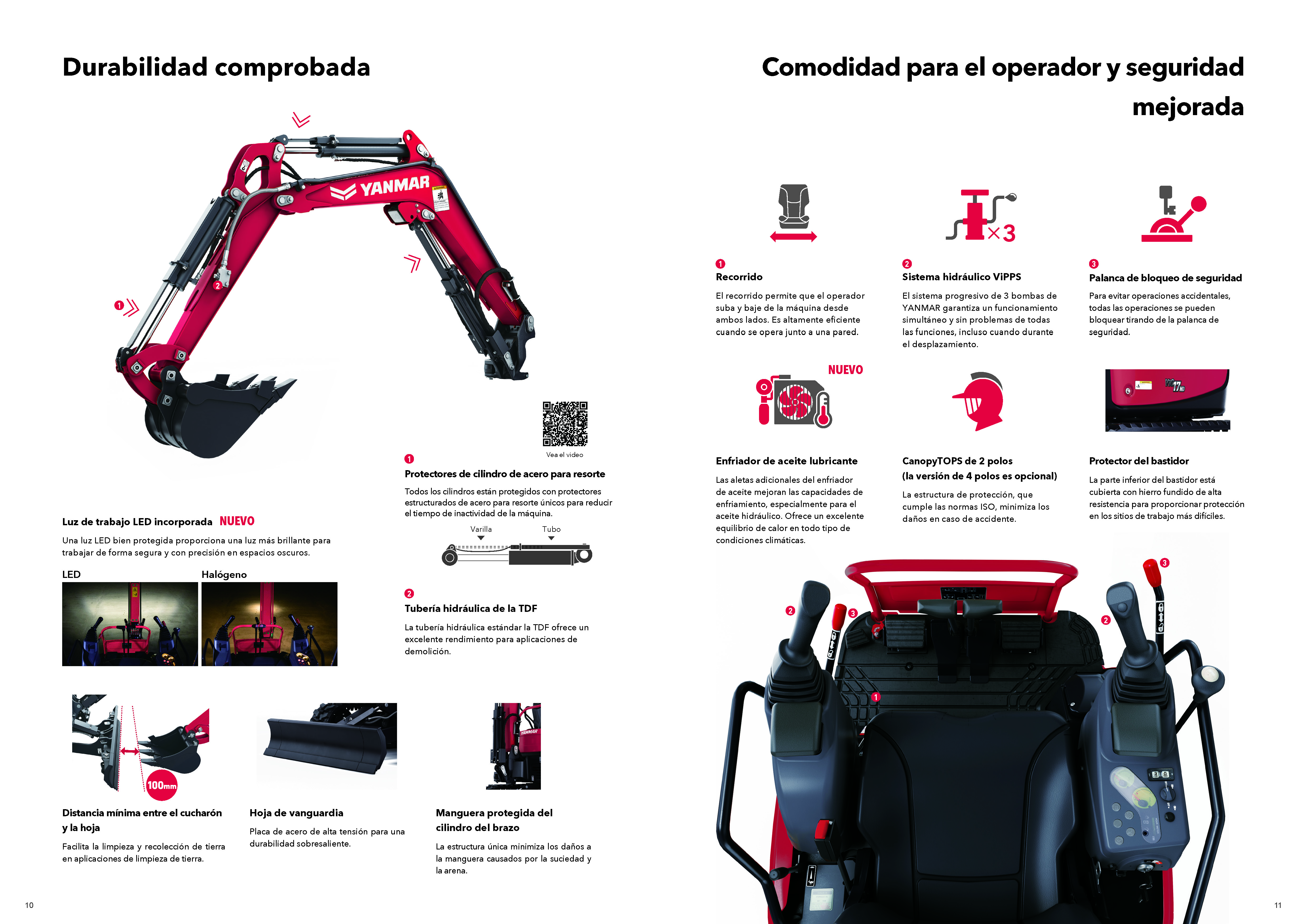 Durabilidad comprobada y comodidad del operador